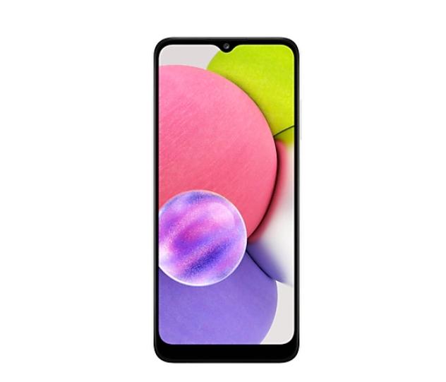 Мобилен телефон Samsung SM-A03 Galaxy A03s 32 GB, Octa-Core (2.3GHz, 1.8GHz), 3 GB RAM, 6.5", 720 x 1600 HD+, 13.0 MP + 2.0 MP + 2.0 MP + 5.0 MP Selfie, 5000 mAh, Dual SIM, White