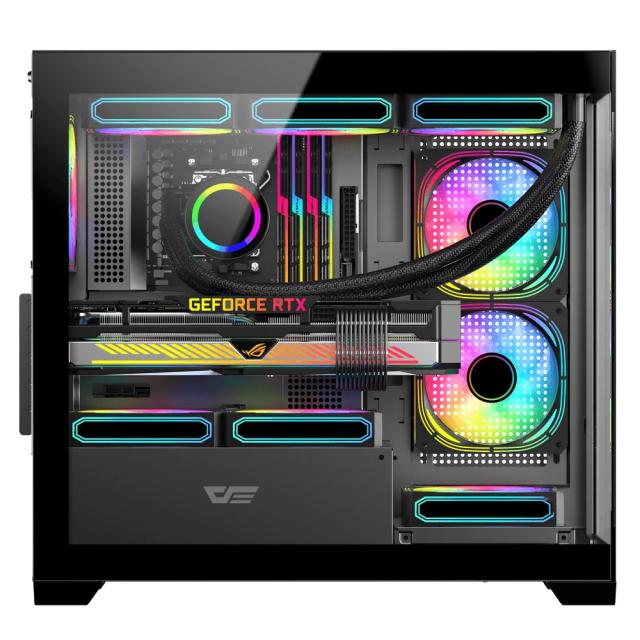 Кутия Darkflash DS900M Black, Mini Tower, 1 x USB 3.0, 2 x USB 2.0, 1 x HD Audio, Mini-ITX / mATX 