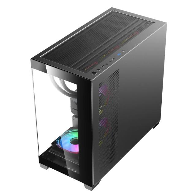 Кутия Darkflash DS900M Black, Mini Tower, 1 x USB 3.0, 2 x USB 2.0, 1 x HD Audio, Mini-ITX / mATX 