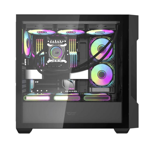 Кутия Darkflash DS900 Mesh Black, Middle Tower, 1 x USB 3.0, 2 x USB 2.0, 1 x HD Audio, Mini-ITX / mATX / ATX