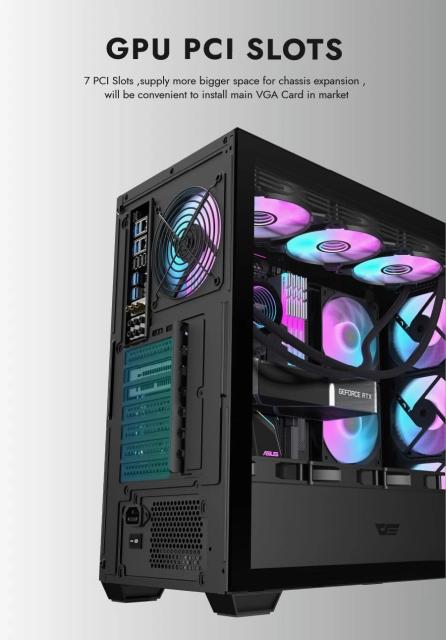 Кутия Darkflash DS900 Mesh Black, Middle Tower, 1 x USB 3.0, 2 x USB 2.0, 1 x HD Audio, Mini-ITX / mATX / ATX