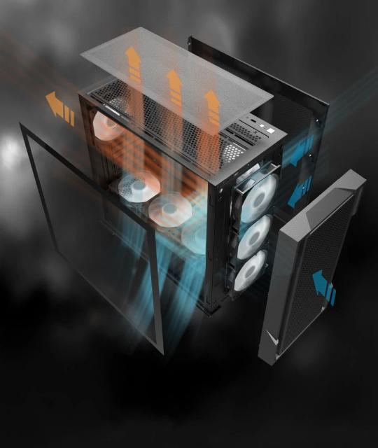 Кутия Darkflash DS900 Mesh Black, Middle Tower, 1 x USB 3.0, 2 x USB 2.0, 1 x HD Audio, Mini-ITX / mATX / ATX