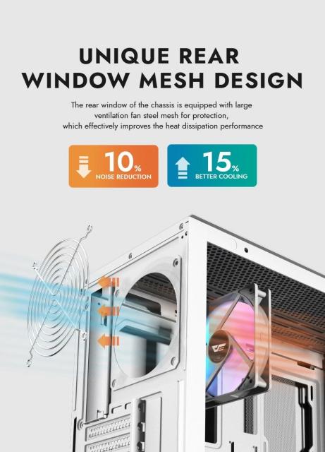 Кутия Darkflash DS900 Mesh Black, Middle Tower, 1 x USB 3.0, 2 x USB 2.0, 1 x HD Audio, Mini-ITX / mATX / ATX