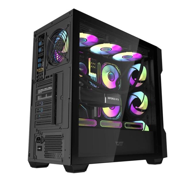 Кутия Darkflash DS900 Mesh Black, Middle Tower, 1 x USB 3.0, 2 x USB 2.0, 1 x HD Audio, Mini-ITX / mATX / ATX