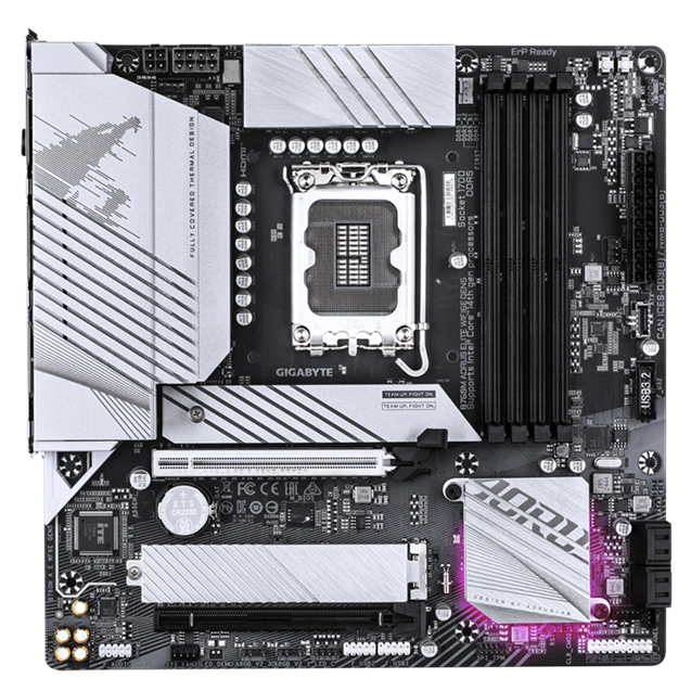 Дънна платка Gigabyte B760M AORUS ELITE WF6E GEN5, B760, LGA 1700, DDR5, 2x M.2, 4x SATA 6Gb/s, HDMI, DP Micro ATX