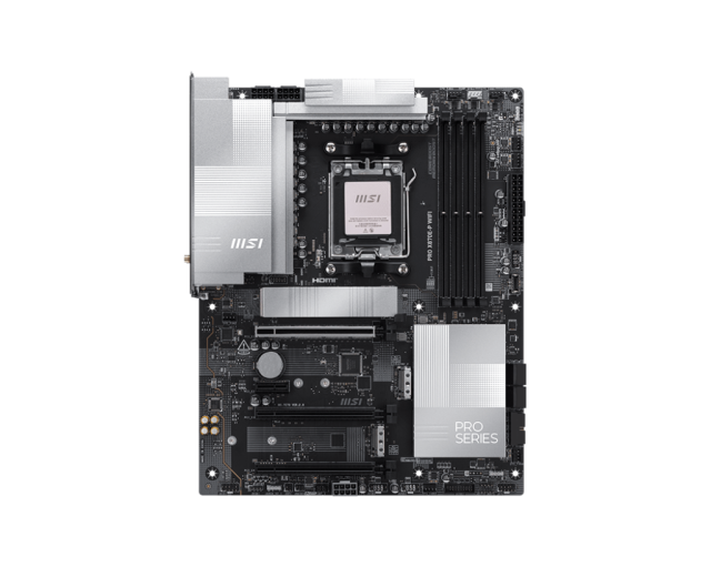 Дънна платка MSI PRO X870E-P WIFI, AM5, 4 x DDR5, 3 x M.2, 4 x SATA, HDMI, ATX