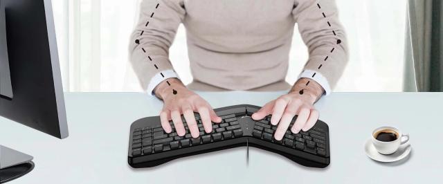 Клавиатура Genius KB-700 Ергономичен Ergo, ниско профилна, USB, Black
