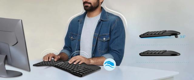 Клавиатура Genius KB-700 Ергономичен Ergo, ниско профилна, USB, Black
