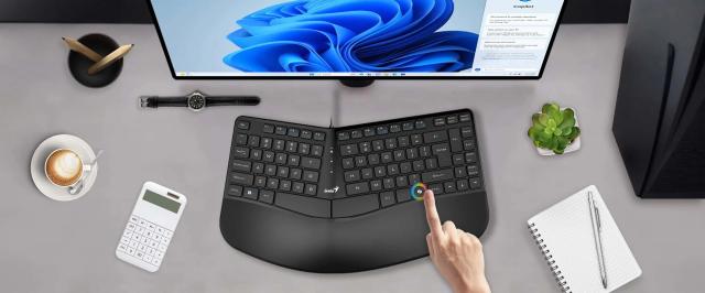 Клавиатура Genius KB-700 Ергономичен Ergo, ниско профилна, USB, Black