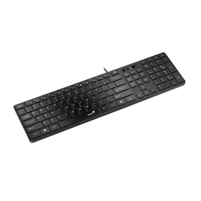 Клавиатура Genius SlimStar 126, ниско профилна, USB, Black