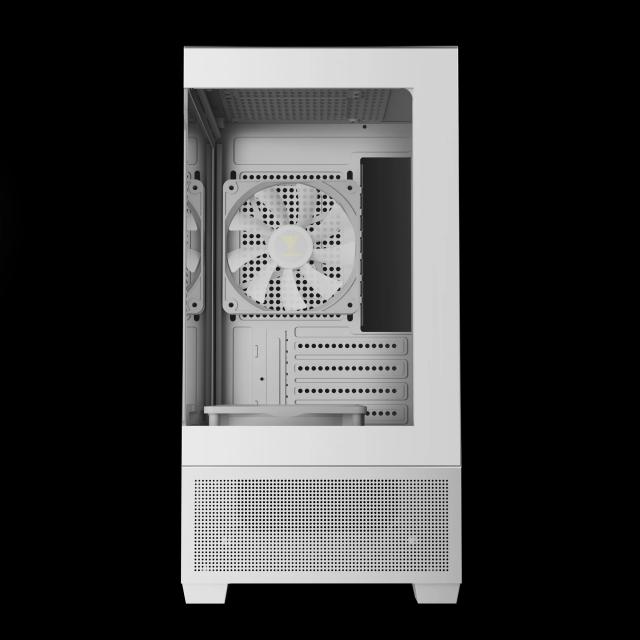 Кутия Gamdias AURA GC9M Elite White, Mini Tower,  2x USB-A USB 2.0, 1x USB-C USB 3.1, 1x HD Audio, Micro ATX, Mini ITX