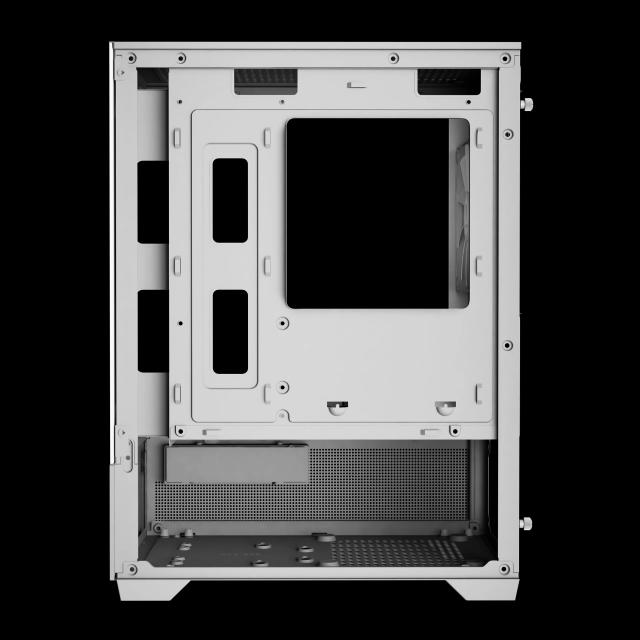 Кутия Gamdias AURA GC9M Elite White, Mini Tower,  2x USB-A USB 2.0, 1x USB-C USB 3.1, 1x HD Audio, Micro ATX, Mini ITX