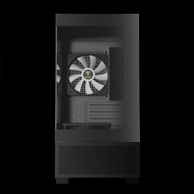 Кутия Gamdias AURA GC9M Elite, Mini Tower,  2x USB-A USB 2.0, 1x USB-C USB 3.1, 1x HD Audio, Micro ATX, Mini ITX