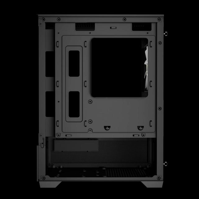 Кутия Gamdias AURA GC9M Elite, Mini Tower,  2x USB-A USB 2.0, 1x USB-C USB 3.1, 1x HD Audio, Micro ATX, Mini ITX