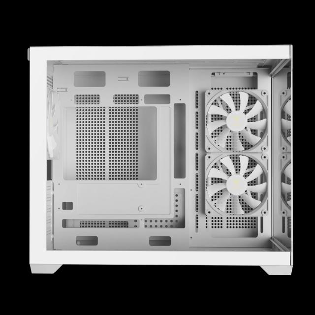 Кутия Gamdias AURA GC10M v2 White, Mini Tower, 1x USB-A USB 2.0, 1x USB-C USB 3.1, 1x HD Audio, Micro ATX, Mini ITX