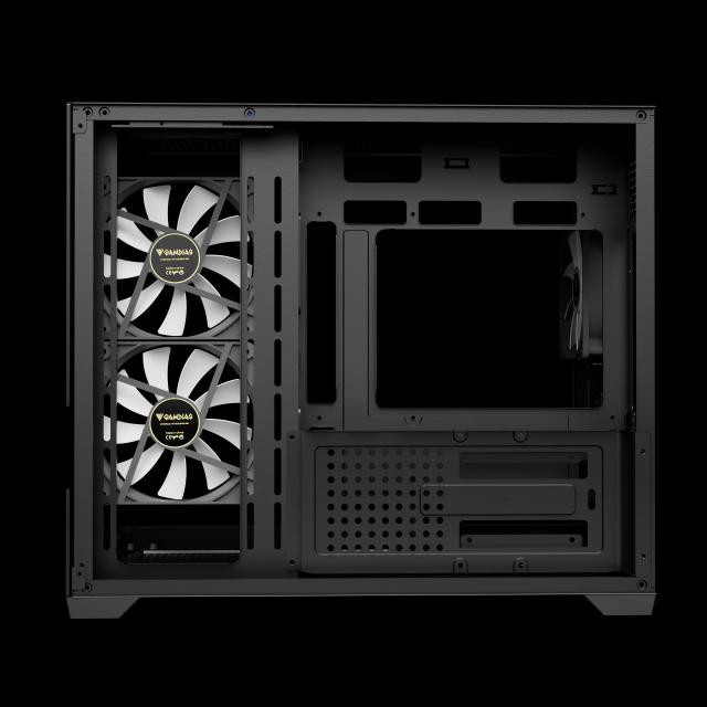 Кутия Gamdias AURA GC10M v2, Mini Tower, 1x USB-A USB 2.0, 1x USB-C USB 3.1, 1x HD Audio, Micro ATX, Mini ITX