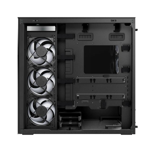 Кутия Arctic Xtender Black, Middle Tower, 1 x USB Type-C 3.2, 1 x USB 2.0, 1 x HD Audio, Mini-ITX / mATX / ATX / EATX