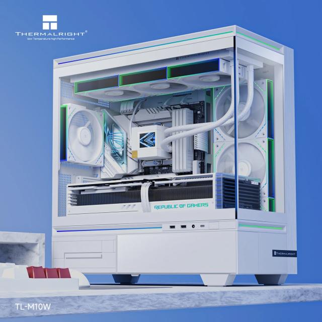 Кутия Thermalright TL-M10 White, Mini Tower, 2x USB 3.0, 1x USB Tupe-C, 1x HD Audio, Micro ATX / Mini-ITX, бяла