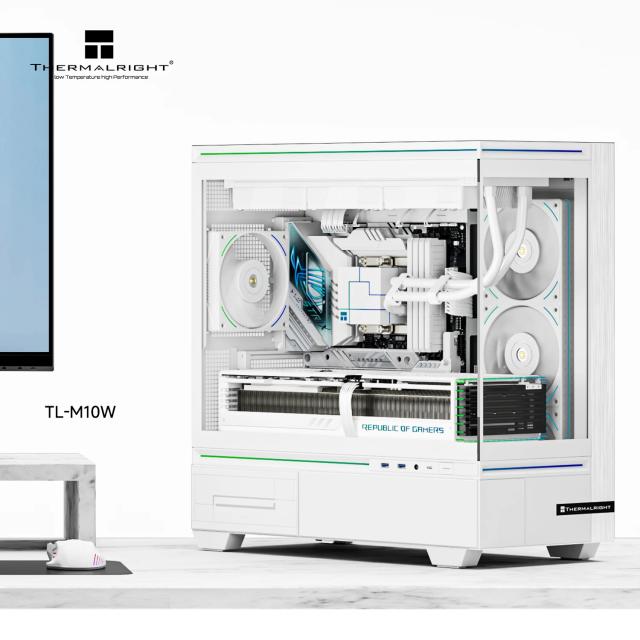 Кутия Thermalright TL-M10 White, Mini Tower, 2x USB 3.0, 1x USB Tupe-C, 1x HD Audio, Micro ATX / Mini-ITX, бяла
