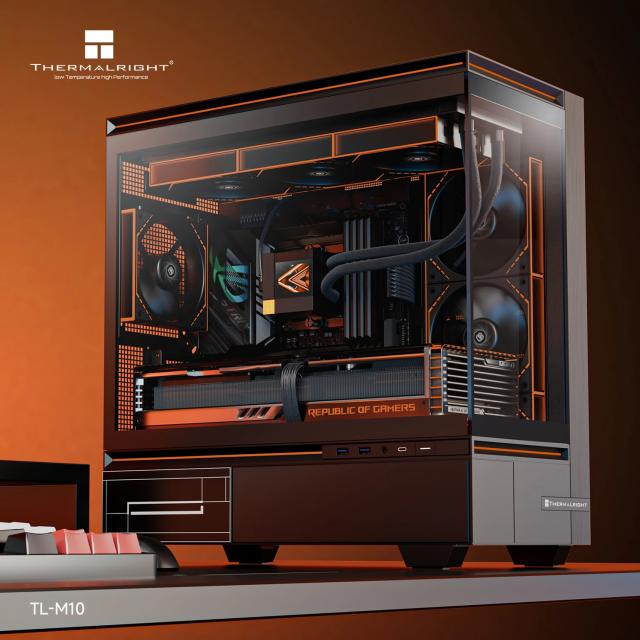 Кутия Thermalright TL-M10 Black, Mini Tower, 2x USB 3.0, 1x USB Tupe-C, 1x HD Audio, Micro ATX / Mini-ITX, черна