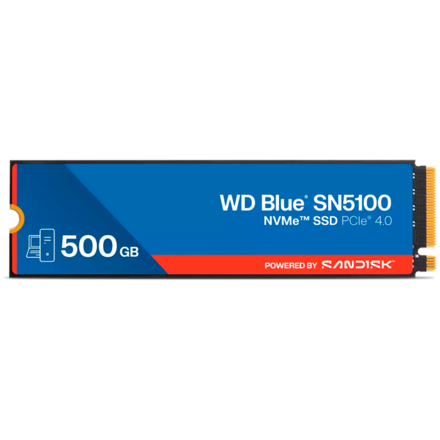 Western Digital Blue SN5100 SSD 500GB M.2 2280 PCIe Gen4 NVMe