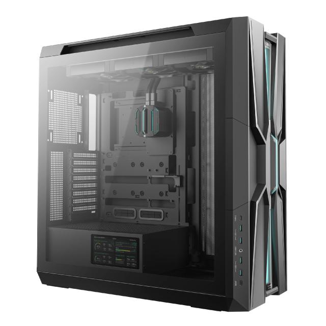 Кутия за компютър DeepCool GENOME III, 5.5" LCD Display, Big Tower, 4 x USB 3.0, 1 x USB Type-C 3.2, 1 x HD Audio, EATX / ATX / mATX / Mini-ITX