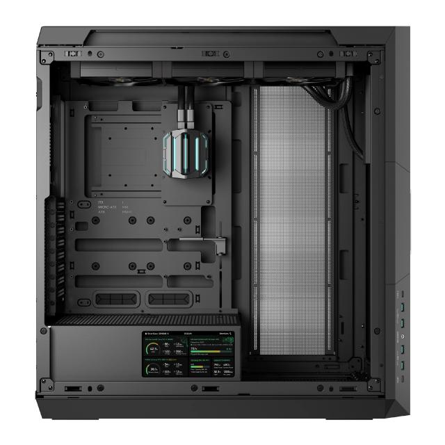 Кутия за компютър DeepCool GENOME III, 5.5" LCD Display, Big Tower, 4 x USB 3.0, 1 x USB Type-C 3.2, 1 x HD Audio, EATX / ATX / mATX / Mini-ITX