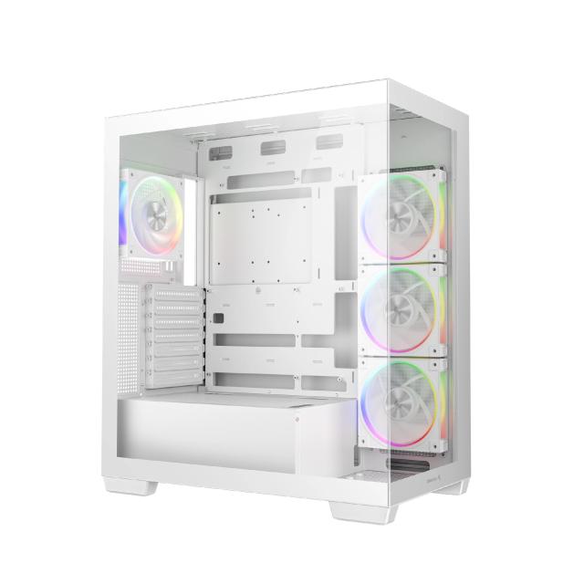 Кутия за компютър DeepCool CG580 4F WH V2, Middle Tower, 2 x USB 3.0, 1 x USB Type-C 3.2, 1 x HD Audio, ATX / mATX / Mini-ITX