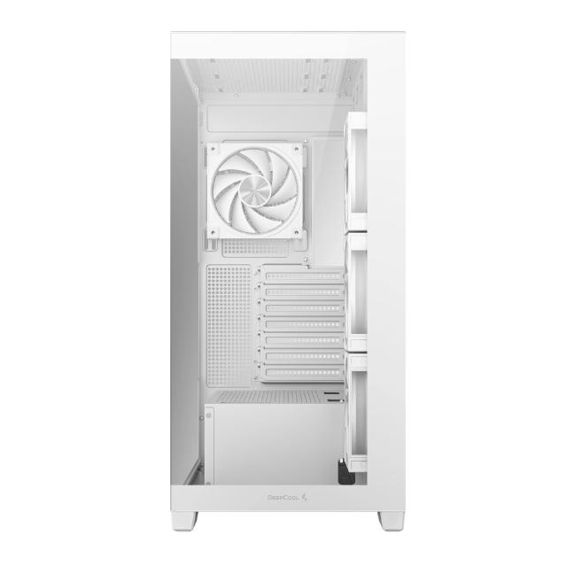 Кутия за компютър DeepCool CG580 4F WH V2, Middle Tower, 2 x USB 3.0, 1 x USB Type-C 3.2, 1 x HD Audio, ATX / mATX / Mini-ITX