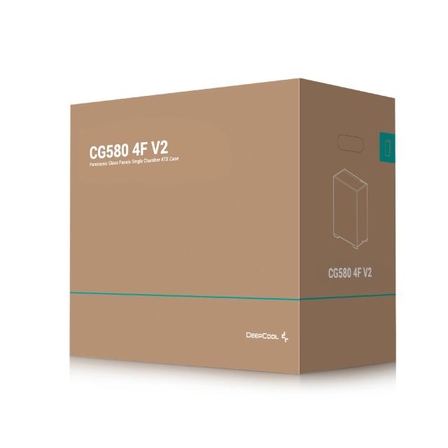 Кутия за компютър DeepCool CG580 4F V2, Middle Tower, 2 x USB 3.0, 1 x USB Type-C 3.2, 1 x HD Audio, ATX / mATX / Mini-ITX