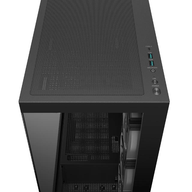 Кутия за компютър DeepCool CG580 4F V2, Middle Tower, 2 x USB 3.0, 1 x USB Type-C 3.2, 1 x HD Audio, ATX / mATX / Mini-ITX