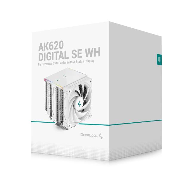 Охладител за процесор DeepCool AK620 DIGITAL SE WH - Dual-Tower, 3 pin ADD-RGB 5V / 4 pin PWM, LGA1851/AM5