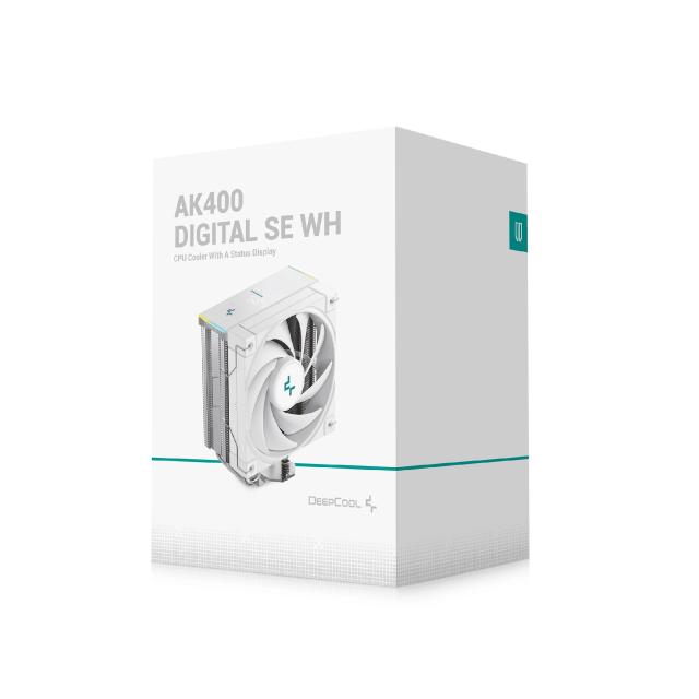 Охладител за процесор DeepCool AK400 DIGITAL SE WH, 3 pin ADD-RGB 5V/4 pin PWM, LGA1851/AM5