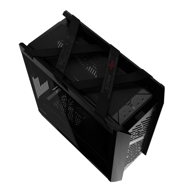 Кутия ASUS ROG Strix Helios II, Middle Tower, 4 x USB 3.2, 2 x USB 3.2 Type-C, 1 x headphone / Microphone, EATX / ATX / Micro ATX / Mini-ITX, черна