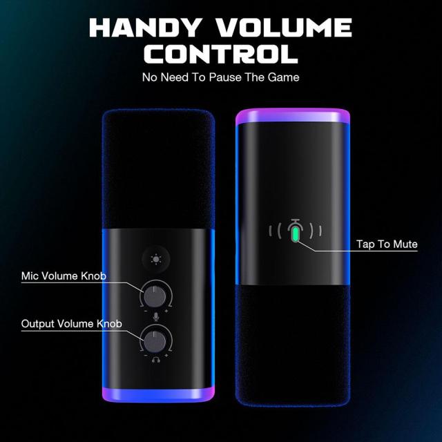 Настолен микрофон FIFINE AM8 Dynamic RGB XLR/USB, динамичен, USB Type-C, Black