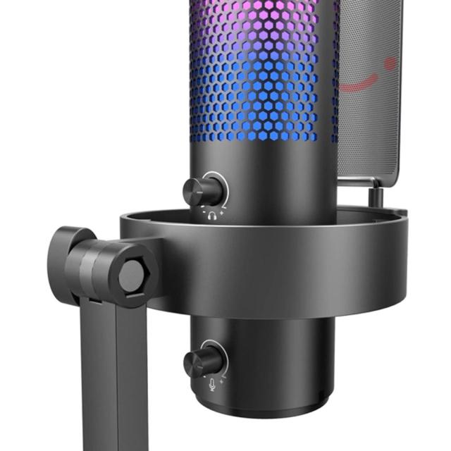 Настолен микрофон FIFINE A9 RGB 4 Polar Patterns, кондензаторен, USB Type-C, Black