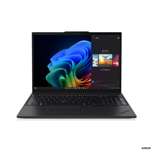 Лаптоп Lenovo ThinkPad T16 G4, AMD Ryzen AI 7 PRO 350 8C (3.5 / 5.0 GHz, 16MB Cache), 16.0" (40.64 cm) WUXGA IPS, 32GB DDR5, 512GB M.2 NVMe SSD, Windows 11 Pro