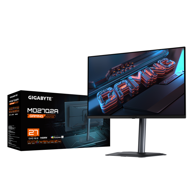 Монитор GIGABYTE MO27Q2A, 27.0" (68.58 cm) 2K QHD QD-OLED, 280Hz, 0.03ms, 250 cd/m², 2x HDMI, 1x DP, 2 x USB, 1x USB Type-C