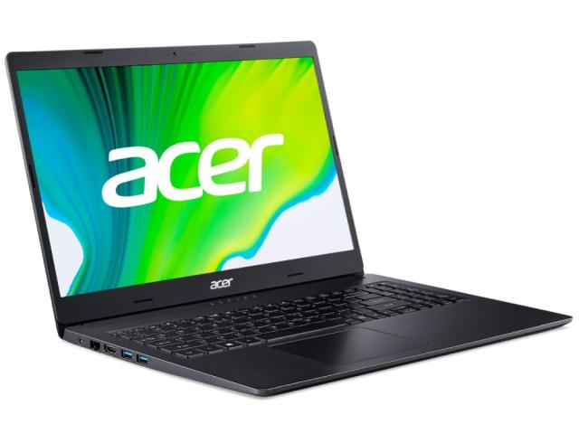 Лаптоп Acer Aspire 3, A315-23-R8Z1, AMD Ryzen 3 3250U (up to 3.5GHz, 4MB), 15.6" FHD (1920x1080) AG, HD Cam, 8GB DDR4 (1 slot free), 256 SSD PCIe, Radeon Vega 3 Graphics, 802.11ac, BT 4.2, Linux, Black