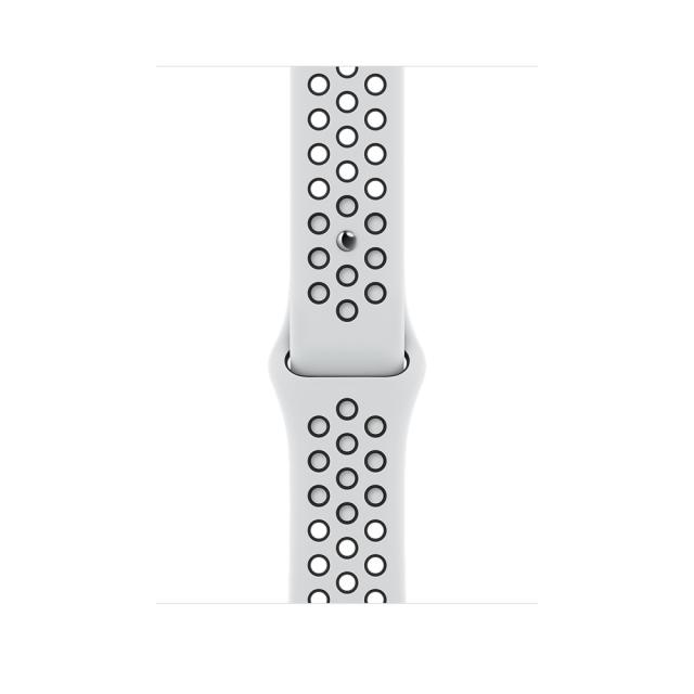 Каишка за часовник Apple Watch 45mm Pure Platinum/Black Nike Sport Band - Regular