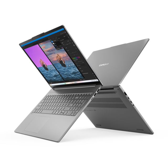 Лаптоп Lenovo IdeaPad Slim 5 16AHP10, AMD Ryzen 5 8645HS 6C (4.3 / 5.0 GHz, 16MB Cache), 16.0" (40.64 cm) OLED Glossy Display, 120Hz, 16GB DDR5, 512GB M.2 NVMe SSD, Free DOS