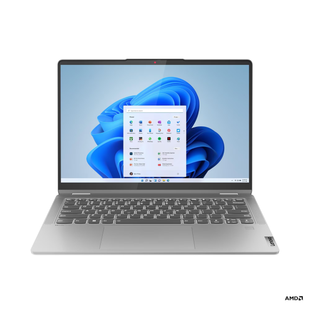 Лаптоп Lenovo IdeaPad Flex 5 14ABR8, AMD Ryzen 7 5825U 8C (2.0 / 4.5 GHz, 16MB Cache), 14.0" (35.56 cm) WUXGA IPS, Touchscreen, 16GB LPDDR4X, 512GB M.2 NVMe SSD, Windows 11 Home