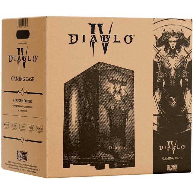 Кутия Diablo IV - Lilith PC Gaming Case Limited Edition, Middle Tower, 2 x USB 3.2, 1 x USB Type-C, 1 x HD Audio, ATX / Micro ATX / Mini ITX