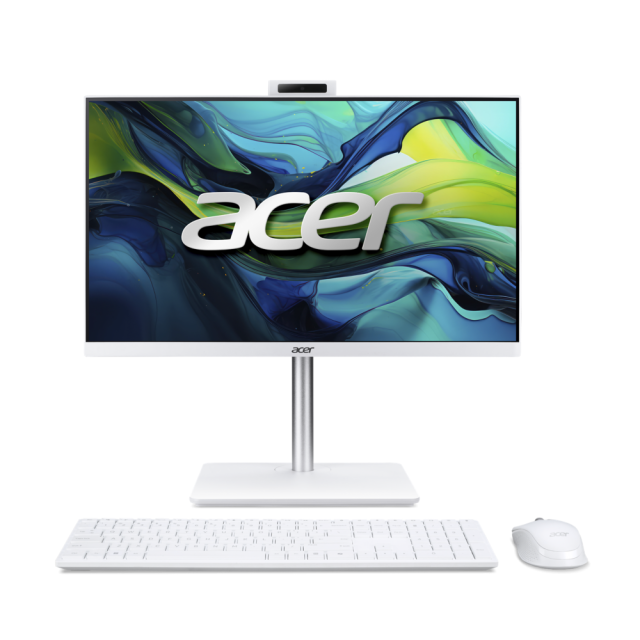 Компютър Acer Aspire AIO C24-A, Intel Core 5 120U 10C (1.4 / 5.0 GHz, 12 MB cache), 23.8" (60.45 cm) FHD IPS Display, 120Hz, Intel Iris Xe Graphics, 16GB DDR4, 1 TB M.2 NVMe SSD, Linux