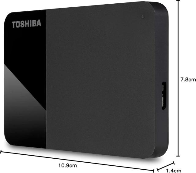 Външен диск Toshiba Canvio Ready 2020, 2TB 2.5" (6.35 cm), USB 3.2 Gen 1, черен