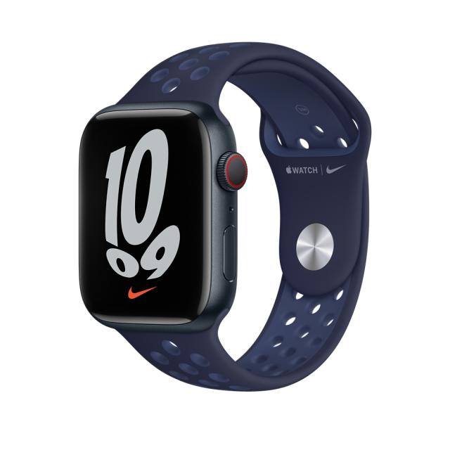 Каишка за часовник Apple Watch 45mm Midnight Navy/Mystic Navy Nike Sport Band - Regular