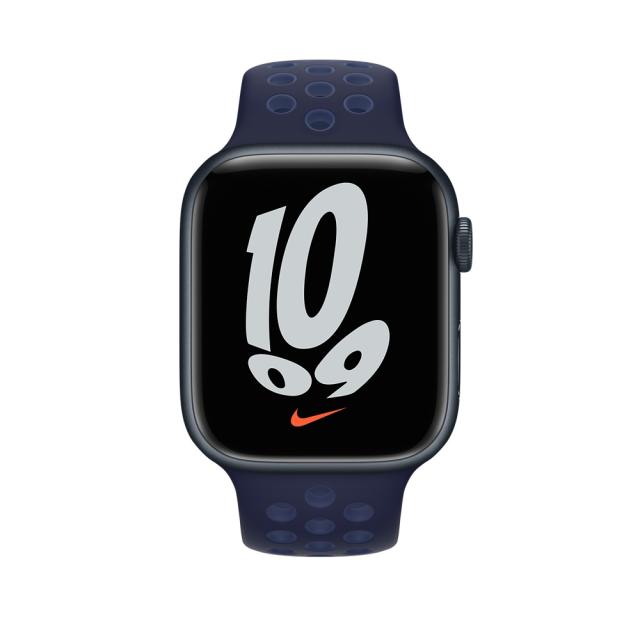 Каишка за часовник Apple Watch 45mm Midnight Navy/Mystic Navy Nike Sport Band - Regular