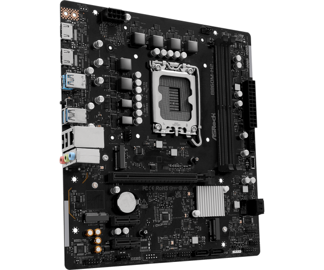 Дънна платка ASRock B860M-H2, LGA1851, 2x DDR5, 2x M.2, 4x SATA 6Gb/s, 2 x HDMI, mATX