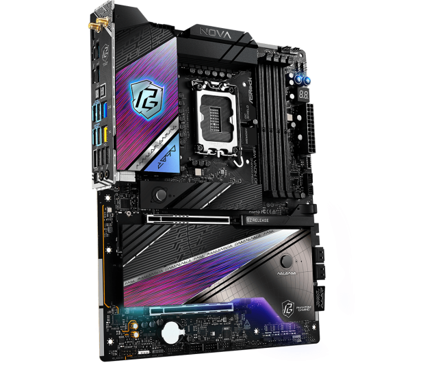 Дънна платка ASRock Z890 NOVA WIFI, LGA1851, 4 x DDR5, 6 x M.2 NVMe, 4 x SATA3 6.0 Gb/s, 2 x 2.5/5 LAN Gigabit, Wi-Fi 7, Bluetooth 5.4, HDMI, ATX