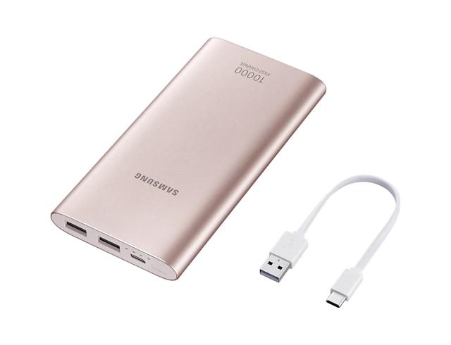 Външна батерия Samsung ULC Battery Pack, 10 000mAh, 10.0A 15W 2Port Type-C, Pink